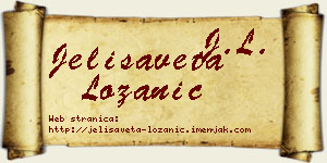 Jelisaveta Lozanić vizit kartica